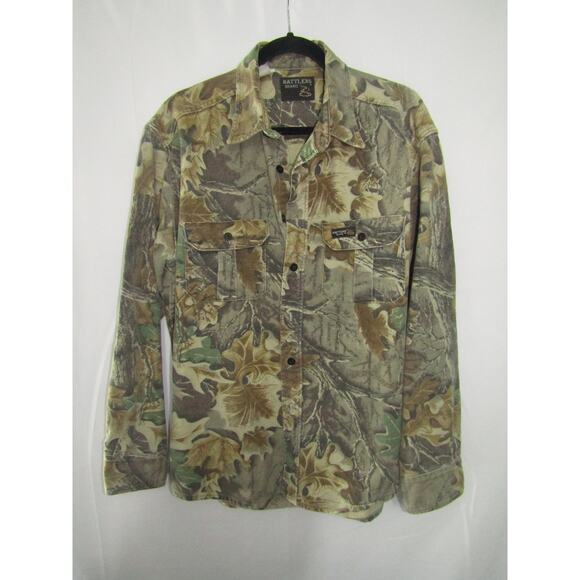 Rattlers Brand Men’s Large Camo Button-Down Shirt Hunting USA Cotton - Picture 1 of 7